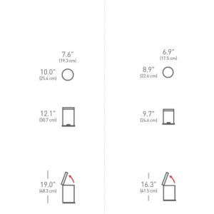 לויזון מרקט,פח דוושה עגול 4.5 ליטר סימפלהיומן Simplehuman נירוסטה,106