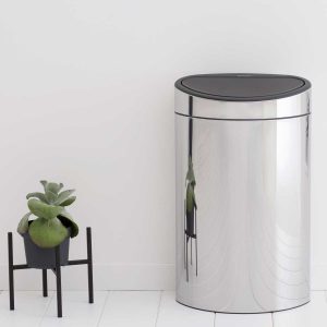 לויזון מרקט,פח טאץ 40 ליטר אובלי, מבריק Brabantia,105