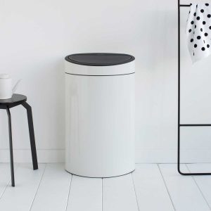 לויזון מרקט,פח טאץ 40 ליטר אובלי, מבריק Brabantia,105