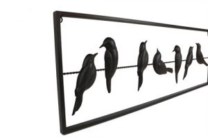 לויזון מרקט,תמונה מתכת ציפורים על חוט,