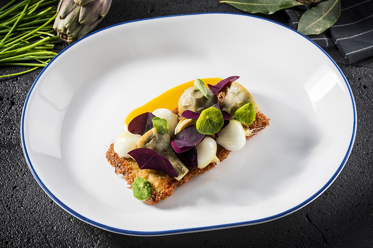 לויזון מרקט,צלחת מגש אובלי 31 ס"מ פס כחול, לויזון מרקט,צלחת מגש אובלי 31 ס"מ פס כחול,