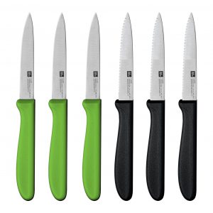 לויזון מרקט,מארז 6 סכיני ירקות שחור/ירוק CLASSIC פוד אפיל Food appeal,