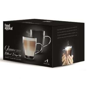 לויזון מרקט,סט 2 כוסות דאבל 350 מ"ל LATTE JAMAICA פוד אפיל Food Appeal,91