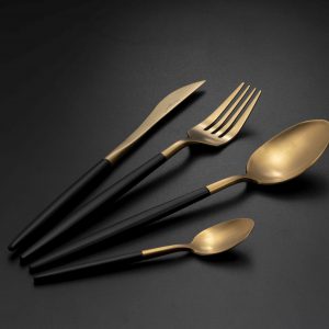 לויזון מרקט,סט סכו"ם מהודר 24 חלקים BLACK FOREST זהב ושחור בגימור מט פוד אפיל פוד אפיל,91 לויזון מרקט,סט סכו"ם מהודר 24 חלקים BLACK FOREST זהב ושחור בגימור מט פוד אפיל פוד אפיל,91