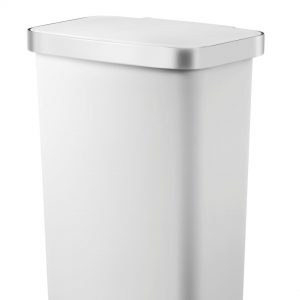 לויזון מרקט,פח אשפה EKO מלבני 45 ליטר HANA לבן מט,90