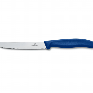 לויזון מרקט,סכין ירקות להב מעוגל משונן 11 ס"מ כחול VICTORINOX ויקטורינוקס,