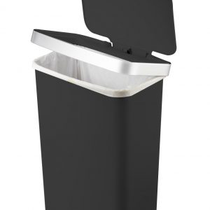 לויזון מרקט,פח אשפה EKO מלבני 45 ליטר HANA שחור מט,90