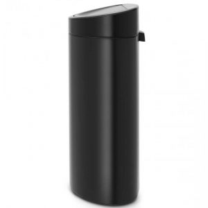 לויזון מרקט,פח טאץ אובלי 40 ליטר שחור מט Brabantia,105