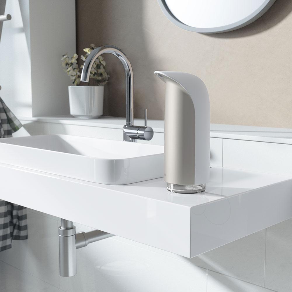 לויזון מרקט,דיספנסר לסבון Emperor לבן/ניקל אומברה UMBRA, לויזון מרקט,דיספנסר לסבון Emperor לבן/ניקל אומברה UMBRA,