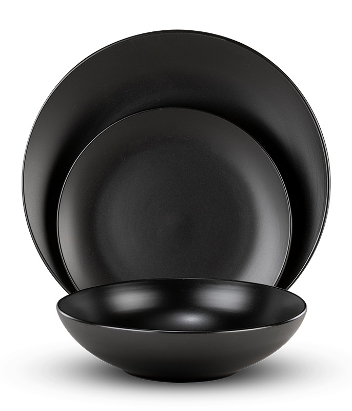 לויזון מרקט,סט צלחות שחורות מקרמיקה 18 חלקים BLACK FOREST פוד אפיל Food Appeal, לויזון מרקט,סט צלחות שחורות מקרמיקה 18 חלקים BLACK FOREST פוד אפיל Food Appeal,
