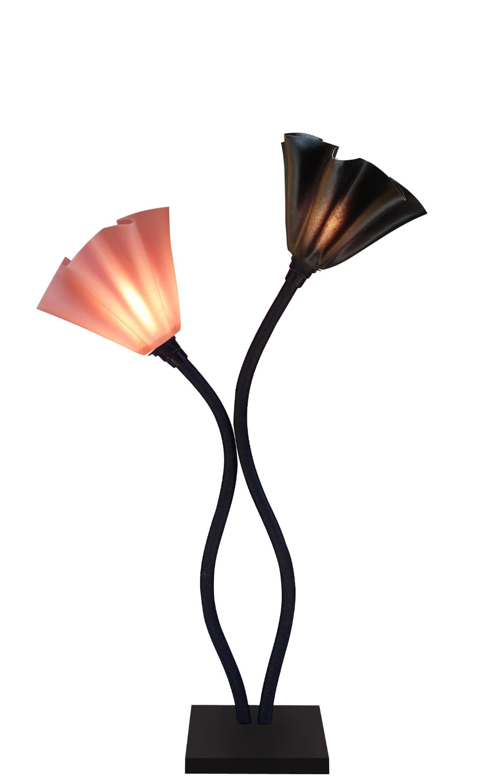 לויזון מרקט,מנורת שולחן פרח זוגית, לויזון מרקט,מנורת שולחן פרח זוגית,