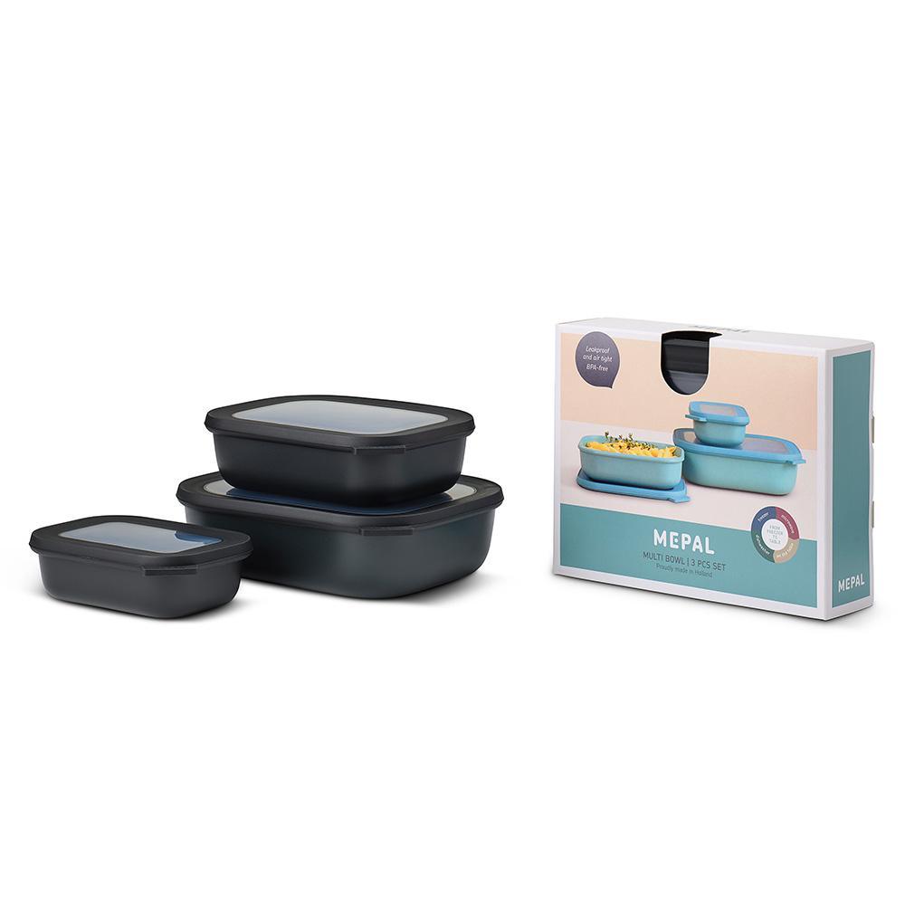 לויזון מרקט,סט 3 קופסאות מלבניות CIRQULA M שחור, לויזון מרקט,סט 3 קופסאות מלבניות CIRQULA M שחור,