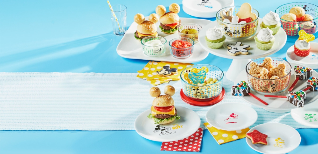 לויזון מרקט,צלחות Mickey, מארז 8 צלחות עוגה,