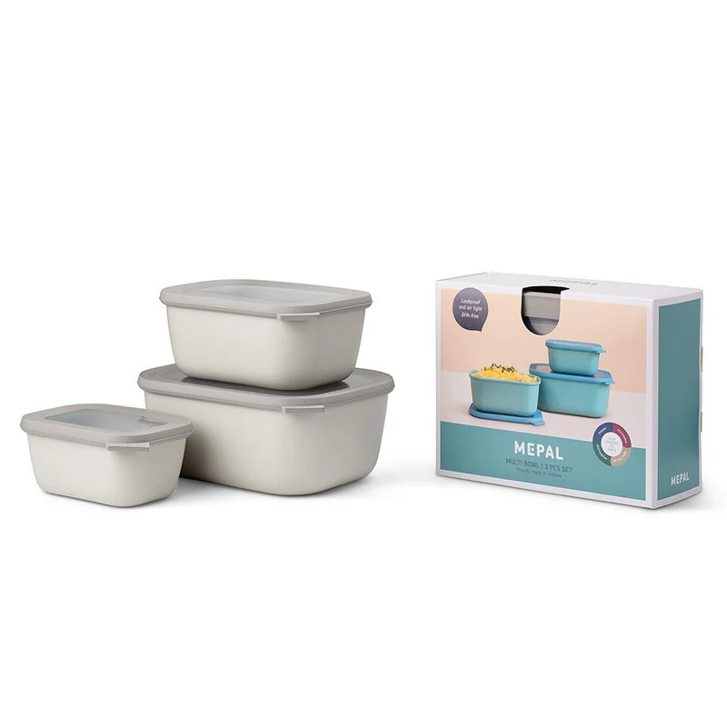 לויזון מרקט,סט 3 קופסאות מלבניות CIRQULA L לבן, לויזון מרקט,סט 3 קופסאות מלבניות CIRQULA L לבן,