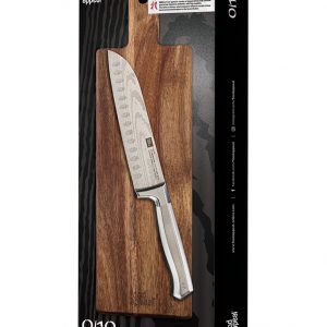 לויזון מרקט,סכין סנטוקו 18 ס"מ + קרש חיתוך עץ שיטה 50X15X1.5 ס"מ ONO פוד אפיל,91 לויזון מרקט,סכין סנטוקו 18 ס"מ + קרש חיתוך עץ שיטה 50X15X1.5 ס"מ ONO פוד אפיל,91