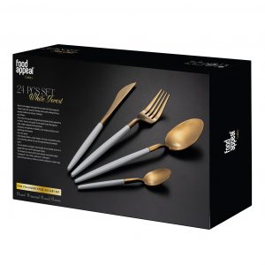 לויזון מרקט,סט סכו"ם מהודר 24 חלקים WHITE FOREST זהב ולבן בגימור מט פוד אפיל פוד אפיל,91 לויזון מרקט,סט סכו"ם מהודר 24 חלקים WHITE FOREST זהב ולבן בגימור מט פוד אפיל פוד אפיל,91