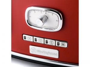 לויזון מרקט,מצנם נירוסטה לארבע פרוסות אדום מט Westinghouse  סדרת RETRO וסטינגהאוס WKTTB-809,