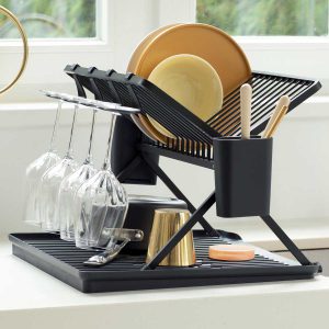 לויזון מרקט,מתקן ייבוש כלים מתקפל, גדול - שחור Brabantia,105