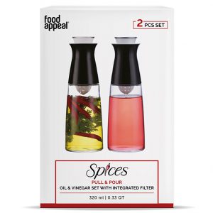 לויזון מרקט,סט שמן\חומץ מזכוכית 320 מ"ל SPICES PULL & POUR פוד אפיל,91 לויזון מרקט,סט שמן\חומץ מזכוכית 320 מ"ל SPICES PULL & POUR פוד אפיל,91