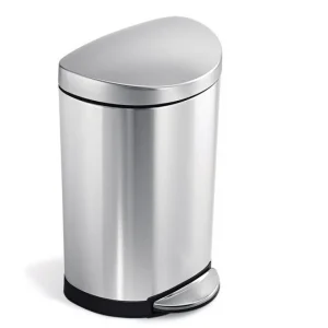 לויזון מרקט,פח דוושה חצי עגול, נירוסטה 10 ליטר סימפלהיומן Simplehuman,106