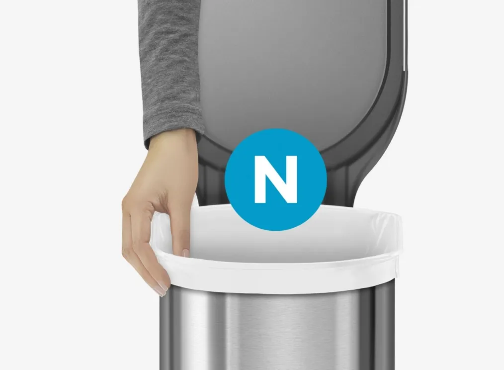 לויזון מרקט,פח דוושה צר, לבן 45 ליטר סימפלהיומן Simplehuman, לויזון מרקט,פח דוושה צר, לבן 45 ליטר סימפלהיומן Simplehuman,