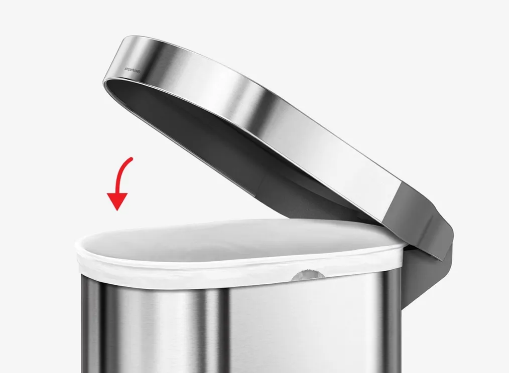 לויזון מרקט,פח דוושה צר, לבן 45 ליטר סימפלהיומן Simplehuman, לויזון מרקט,פח דוושה צר, לבן 45 ליטר סימפלהיומן Simplehuman,