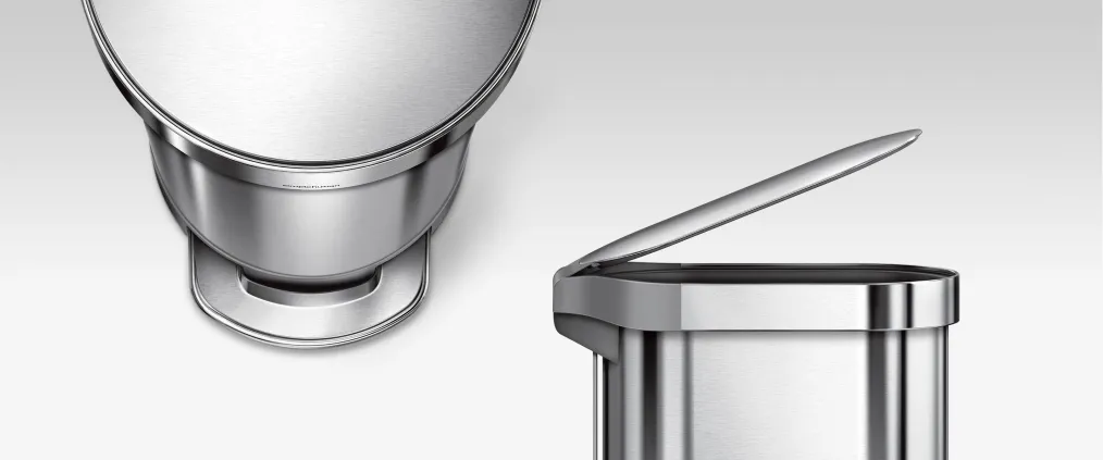 לויזון מרקט,פח דוושה צר, לבן 45 ליטר סימפלהיומן Simplehuman, לויזון מרקט,פח דוושה צר, לבן 45 ליטר סימפלהיומן Simplehuman,