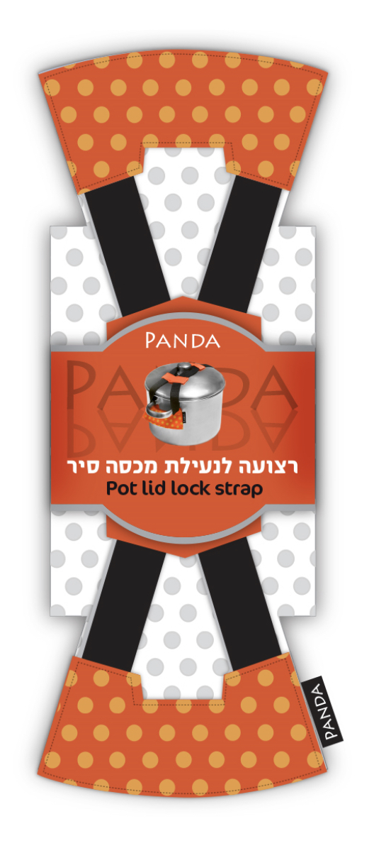 לויזון מרקט,רצועה לנעילת מכסה סיר - PANDA כתום, לויזון מרקט,רצועה לנעילת מכסה סיר - PANDA כתום,