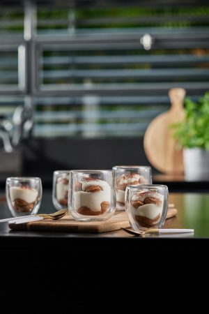 לויזון מרקט,זוג כוסות 360 מ"ל Double Glass דגם VENEZUELA פוד אפיל Food Appeal,