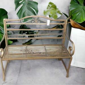 לויזון מרקט,ספסל מעוצב מתכת בצבע זהב,41