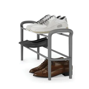 לויזון מרקט,מעמד נעליים 2 קומות Shoestack אפור אומברה UMBRA,71