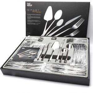 לויזון מרקט,סט סכו"ם נירוסטה איכותי 61 חל' CRYSTALIN FLAT פוד אפיל,91 לויזון מרקט,סט סכו"ם נירוסטה איכותי 61 חל' CRYSTALIN FLAT פוד אפיל,91