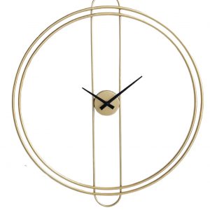 לויזון מרקט,שעון קיר מעוצב ממתכת רינג זהב,