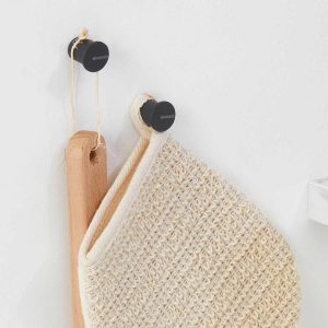 לויזון מרקט,זוג מתלי כפתור למגבות שחור מינרלי  MIndSet ברבנטיה Brabantia,105