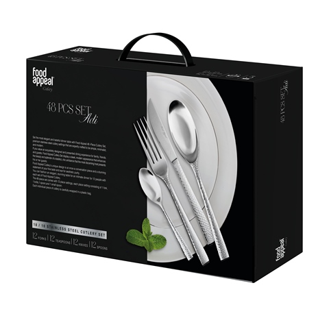 לויזון מרקט,סט סכו"ם יוקרתי 48 חלקים 10\18 דגם ADI פוד אפיל, לויזון מרקט,סט סכו"ם יוקרתי 48 חלקים 10\18 דגם ADI פוד אפיל,