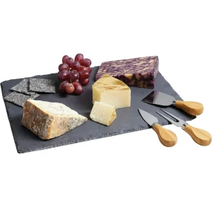לויזון מרקט,סט להגשת גבינות משטח אבן KITCHENCRAFT,30