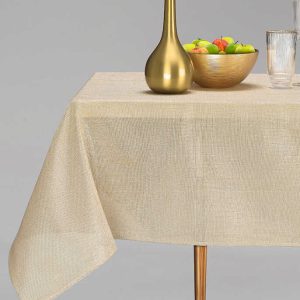 לויזון מרקט,מפת שולחן אוכל 155X350 ס"מ SHINY בצבע קרם Food Appeal,