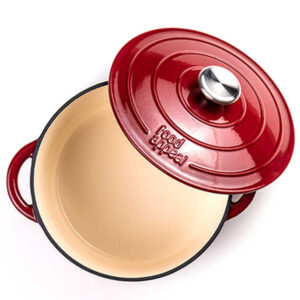 לויזון מרקט,סיר יציקת ברזל 28X13 ס"מ, 6.3 ליטר HERITAGE אדום FOOD APPEAL,91