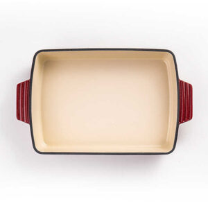 לויזון מרקט,תבנית רוסטר יציקת ברזל 33.5X23.5X6.8 ס"מ, 3.9 ליטר HERITAGEאדום FOOD APPEAL,91