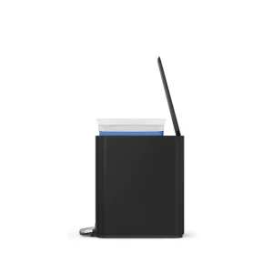 לויזון מרקט,פח דוושה מלבני צר שחור מאט 5 ליטר סימפלהיומן Simplehuman,106