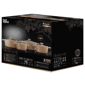 לויזון מרקט,סט סירים 8 חלקים - Blackberry קרם FOOD APPEAL,91