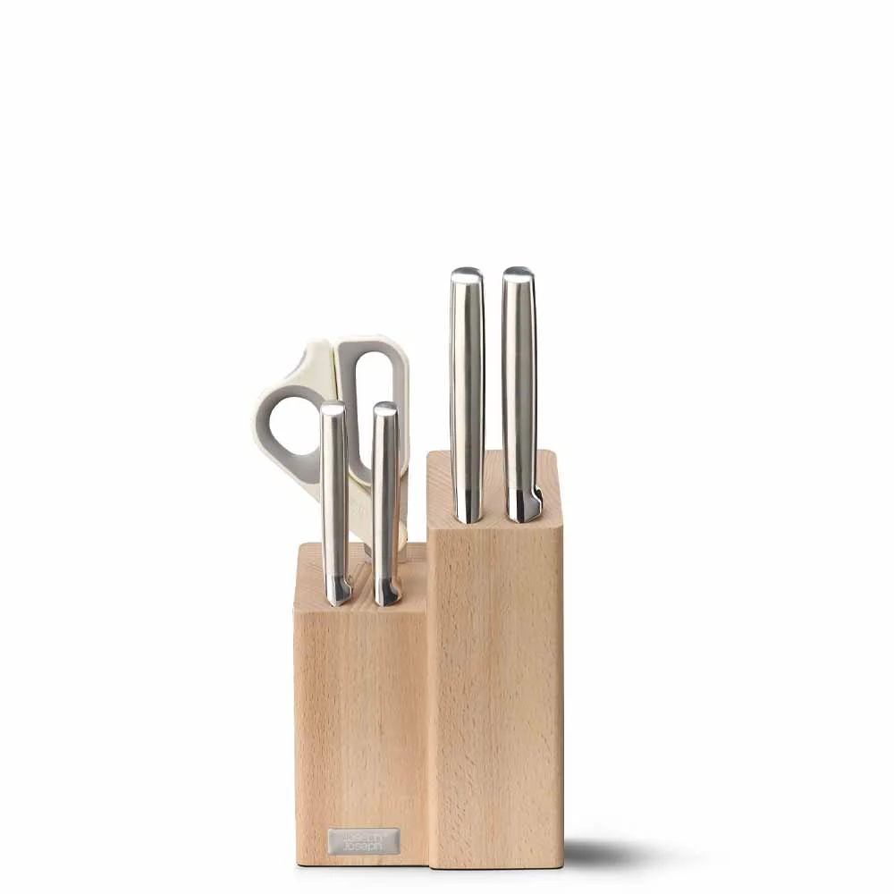 לויזון מרקט,סט 4 סכינים + מספריים ומעמד במבוק ELEVATE ג'וזף ג'וזף JOSEPH JOSEPH, לויזון מרקט,סט 4 סכינים + מספריים ומעמד במבוק ELEVATE ג'וזף ג'וזף JOSEPH JOSEPH,