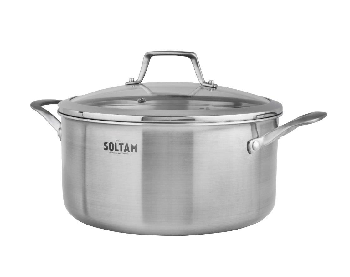 לויזון מרקט,סיר נירוסטה 24 ס"מ 5 ליטר סדרת TRIO 3 ply סולתם SOLTAM, לויזון מרקט,סיר נירוסטה 24 ס"מ 5 ליטר סדרת TRIO 3 ply סולתם SOLTAM,