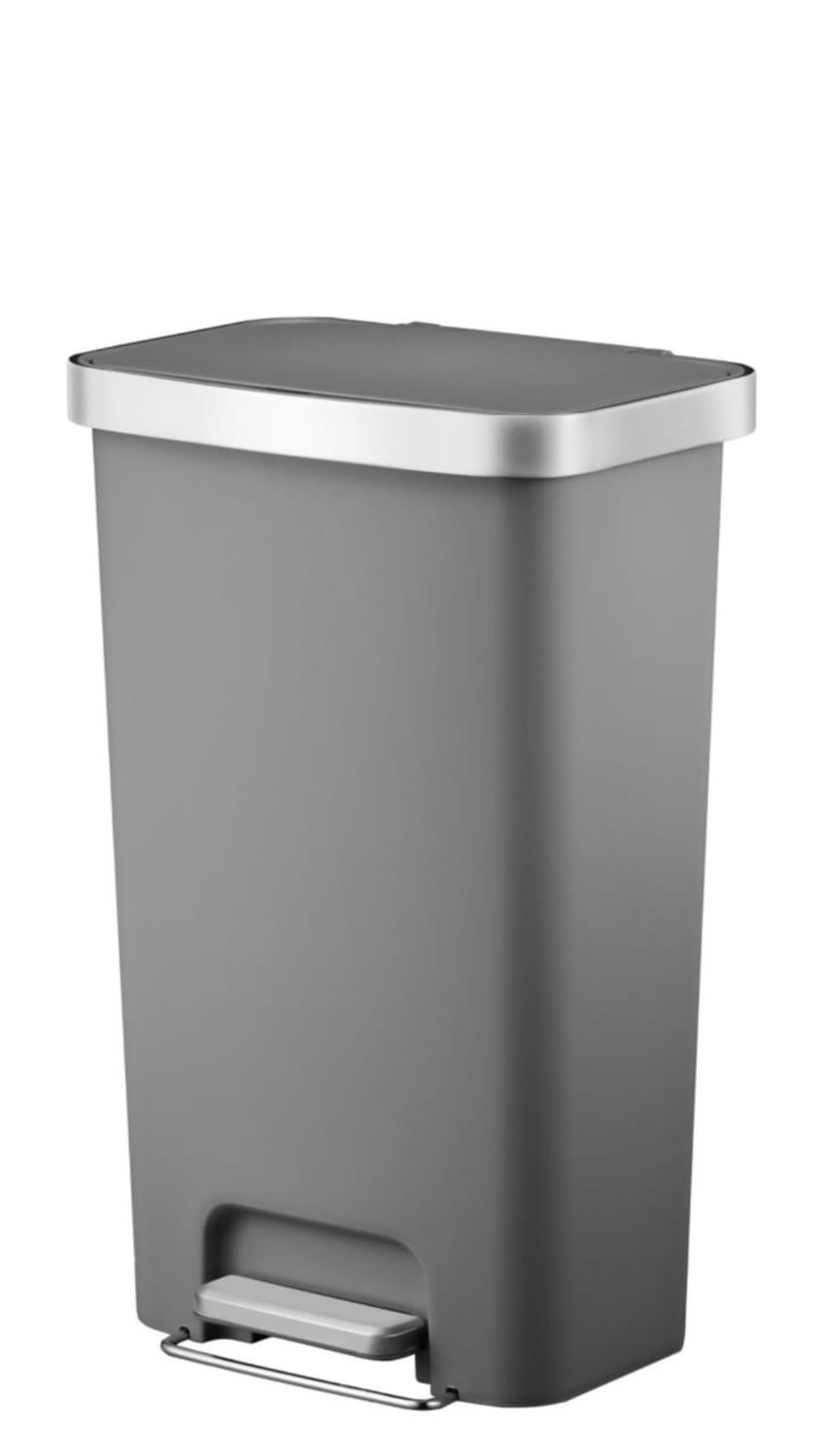 לויזון מרקט,פח אשפה EKO מלבני 45 ליטר HANA אפור מט, לויזון מרקט,פח אשפה EKO מלבני 45 ליטר HANA אפור מט,