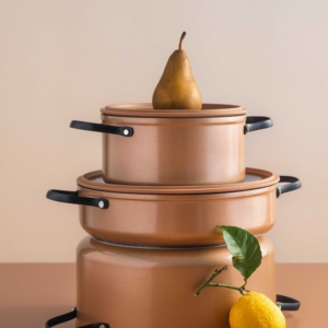 לויזון מרקט,סט סירים 10 חלקים - REGAL נחושת ידיות שחור מט פוד אפיל FOOD APPEAL,91