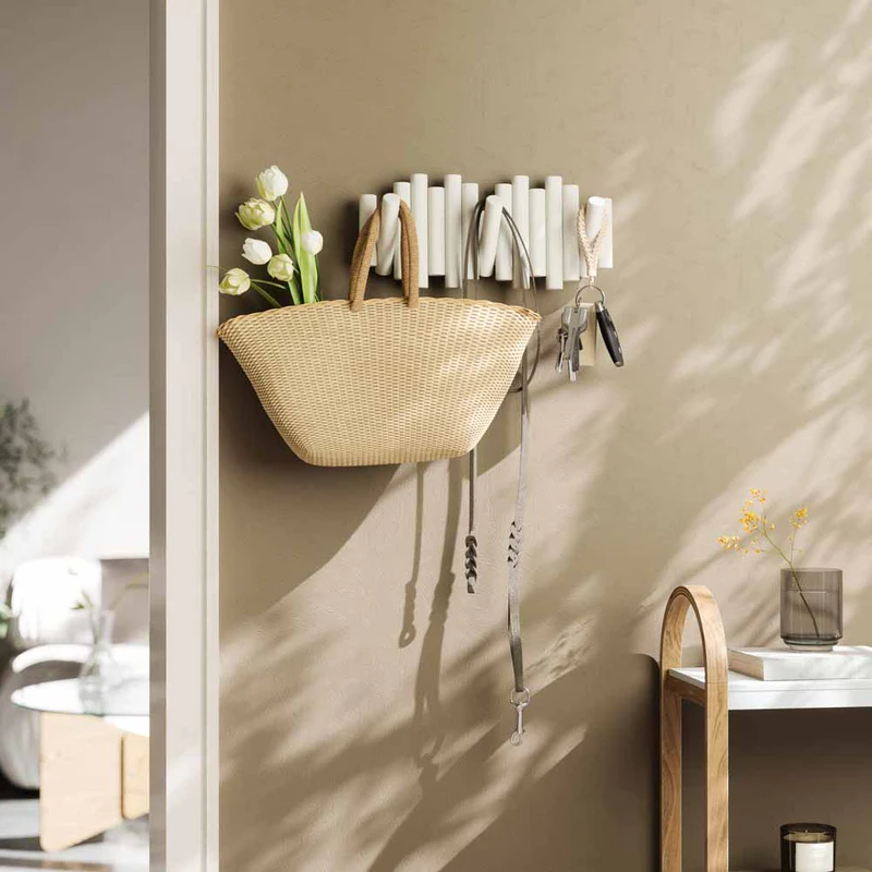 לויזון מרקט,מתלה קיר PICKET לבן UMBRA, לויזון מרקט,מתלה קיר PICKET לבן UMBRA,