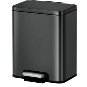 לויזון מרקט,פח אשפה מרובע 50 ליטר MADISON שחור מט מבית EKO עם פח פנימי,63