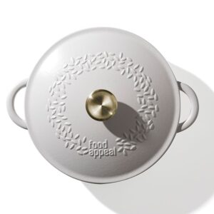 לויזון מרקט,סיר יציקת ברזל 28X13 ס”מ, 6.3 ליטר HERITAGE קרם FOOD APPEAL,91