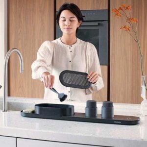 לויזון מרקט,אורגנייזר שחור מינרלי לכיור ומשטח לייבוש כלים נירוסטה SinkStyle ברבנטיה  Brabantia,105