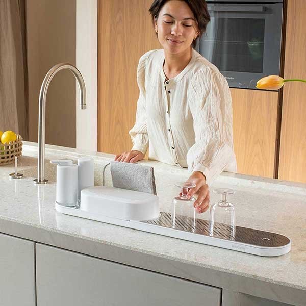 לויזון מרקט,סט SinkStyle דיספנסר וסקוויזר לסבון, אורגנייזר לבן מינרלי ומשטח לייבוש כלים נירוסטה ברבנטיה Brabantia, לויזון מרקט,סט SinkStyle דיספנסר וסקוויזר לסבון, אורגנייזר לבן מינרלי ומשטח לייבוש כלים נירוסטה ברבנטיה Brabantia,